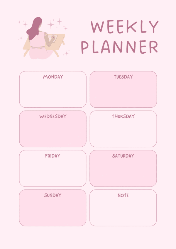 Pink and Purple Floral Aesthetic Digital Planner - Image 4